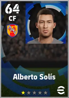 Alberto Solis eFootball 2026 player card — 64 OVR CF