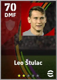 Leo Stulac eFootball 2026 player card — 70 OVR DMF