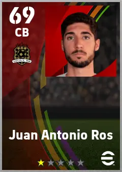 Juan Antonio Ros eFootball 2026 player card — 69 OVR CB
