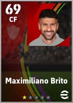 Maximiliano Brito eFootball 2026 player card — 69 OVR CF