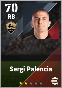 Sergi Palencia eFootball 2026 player card — 70 OVR RB