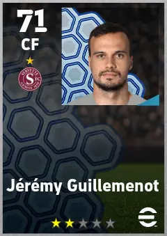 Jeremy Guillemenot eFootball 2026 player card — 71 OVR CF