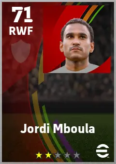 Jordi Mboula eFootball 2026 player card — 71 OVR RWF