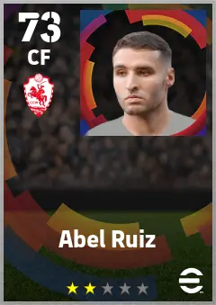 Abel Ruiz eFootball 2026 player card — 73 OVR CF