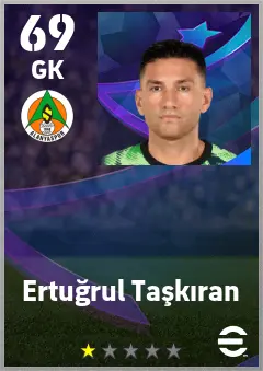 Ertugrul Taskiran eFootball 2026 player card — 69 OVR GK