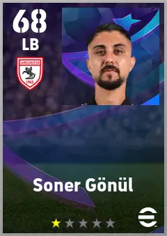 Soner Gonul eFootball 2026 player card — 68 OVR LB