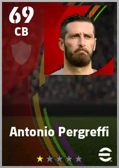 Antonio Pergreffi eFootball 2026 player card — 69 OVR CB