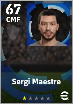 Sergi Maestre eFootball 2026 player card — 67 OVR CMF