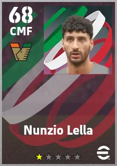 Nunzio Lella eFootball 2026 player card — 68 OVR CMF