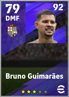 Bruno Guimaraes eFootball 2026 player card — 79 OVR DMF