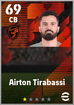 Airton Tirabassi eFootball 2026 player card — 69 OVR CB