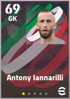 Antony Iannarilli eFootball 2026 player card — 69 OVR GK
