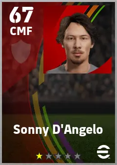 Sonny D Angelo eFootball 2026 player card — 67 OVR CMF