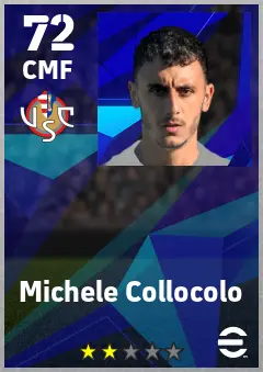 Michele Collocolo eFootball 2026 player card — 72 OVR CMF