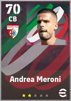Andrea Meroni eFootball 2026 player card — 70 OVR CB