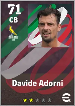 Davide Adorni eFootball 2026 player card — 71 OVR CB