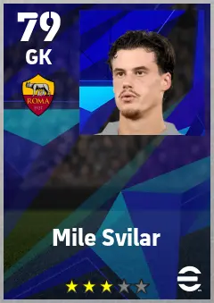 Mile Svilar eFootball 2026 player card — 79 OVR GK