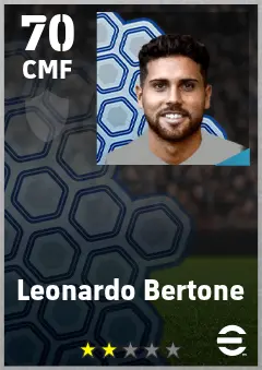 Leonardo Bertone eFootball 2026 player card — 70 OVR CMF