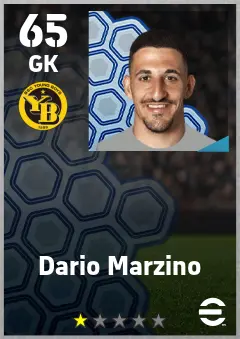 Dario Marzino eFootball 2026 player card — 65 OVR GK