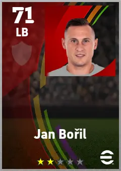 Jan Boril eFootball 2026 player card — 71 OVR LB