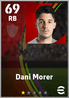 Dani Morer eFootball 2026 player card — 69 OVR RB