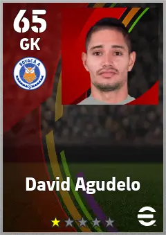 David Agudelo eFootball 2026 player card, 65 OVR GK