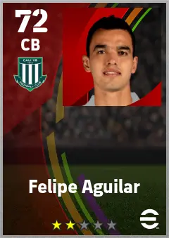 Felipe Aguilar eFootball 2026 player card — 72 OVR CB