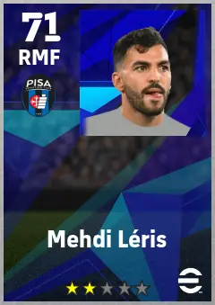 Mehdi Leris eFootball 2026 player card — 71 OVR RMF