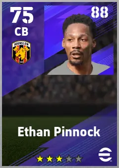Ethan Pinnock eFootball 2026 player card — 75 OVR CB