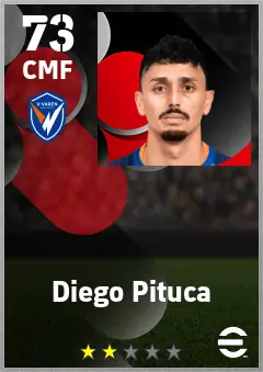 Diego Pituca eFootball 2026 player card — 73 OVR CMF