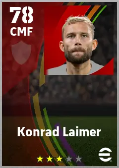 Konrad Laimer eFootball 2026 player card — 78 OVR CMF