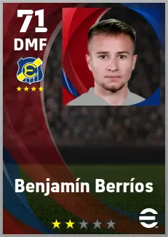 Benjamin Berrios eFootball 2026 player card — 71 OVR DMF