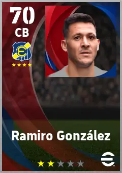 Ramiro Gonzalez eFootball 2026 player card — 70 OVR CB