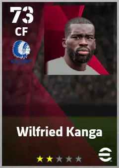 Wilfried Kanga eFootball 2026 player card — 73 OVR CF