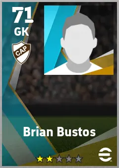 Brian Bustos eFootball 2026 player card — 71 OVR GK