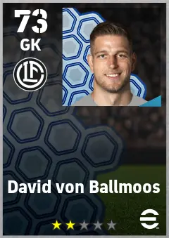David von Ballmoos eFootball 2026 player card — 73 OVR GK