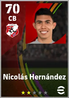 Nicolas Hernandez eFootball 2026 player card — 70 OVR CB