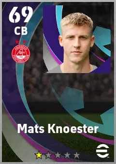 Mats Knoester eFootball 2026 player card — 69 OVR CB
