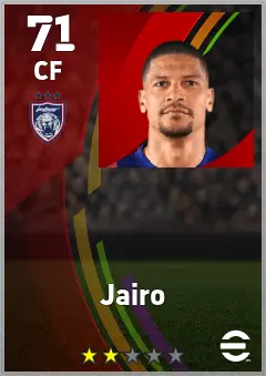 Jairo eFootball 2026 player card — 71 OVR CF