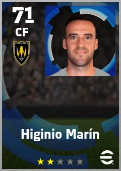 Higinio Marin eFootball 2026 player card — 71 OVR CF