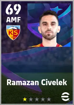 Ramazan Civelek eFootball 2026 player card — 69 OVR AMF