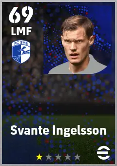 Svante Ingelsson eFootball 2026 player card — 69 OVR LMF