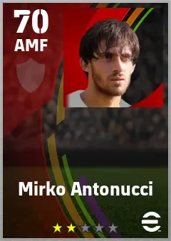 Mirko Antonucci eFootball 2026 player card — 70 OVR AMF