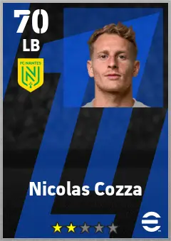 Nicolas Cozza eFootball 2026 player card — 70 OVR LB