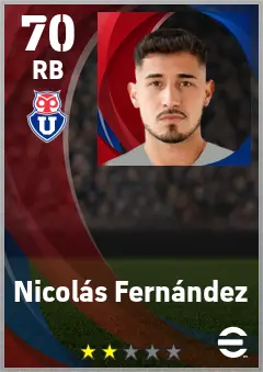 Nicolas Fernandez eFootball 2026 player card — 70 OVR RB