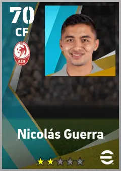 Nicolas Guerra eFootball 2026 player card — 70 OVR CF