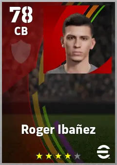 Roger Ibanez eFootball 2026 player card — 78 OVR CB
