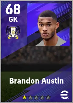 Brandon Austin eFootball 2026 player card — 68 OVR GK