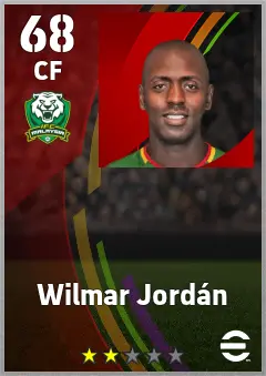 Wilmar Jordan eFootball 2026 player card — 68 OVR CF