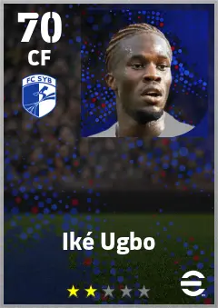 Ike Ugbo eFootball 2026 player card — 70 OVR CF